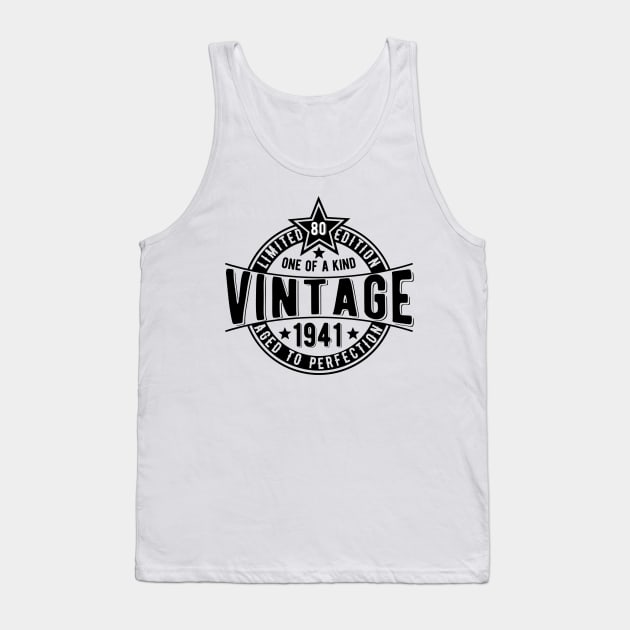 80th vintage retro birthday gift idea for Brother Tank Top by The Arty Apples